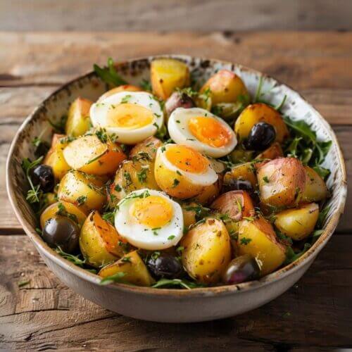 Salade de pommes de terre fraîche au poivre sauvage de Madagascar, un plat savoureux et original.