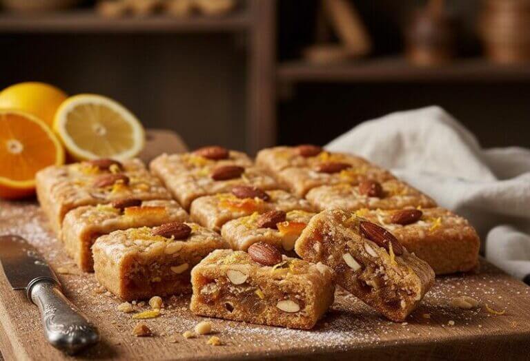 Basler Läckerli traditionnels au miel, biscuits bâlois moelleux et épicés, glacés au kirsch ou citron pour une brillance délicate.