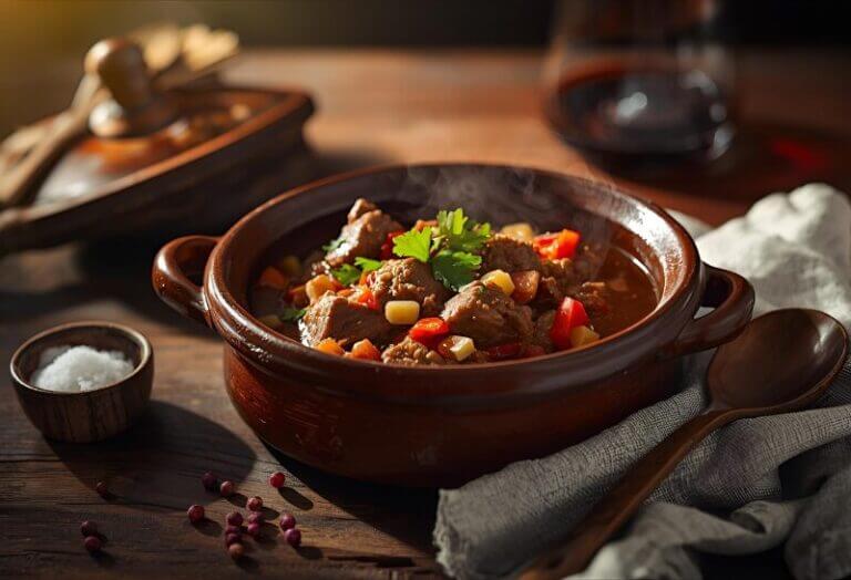 Axoa de Veau Traditionnel au Sel & Baies Roses mijoté avec piments doux et poivrons