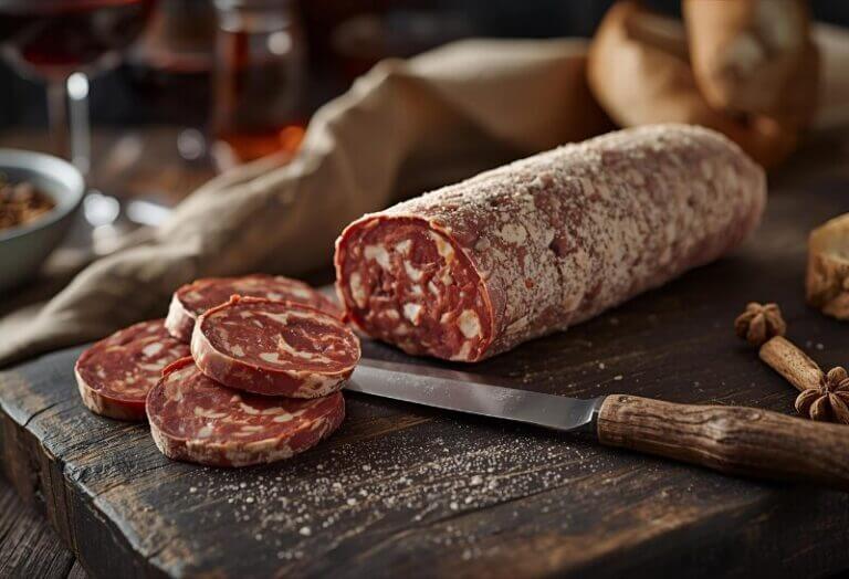 Recette Saucisson Sec de Campagne réalisée avec mélange 4 épices traditionnel.