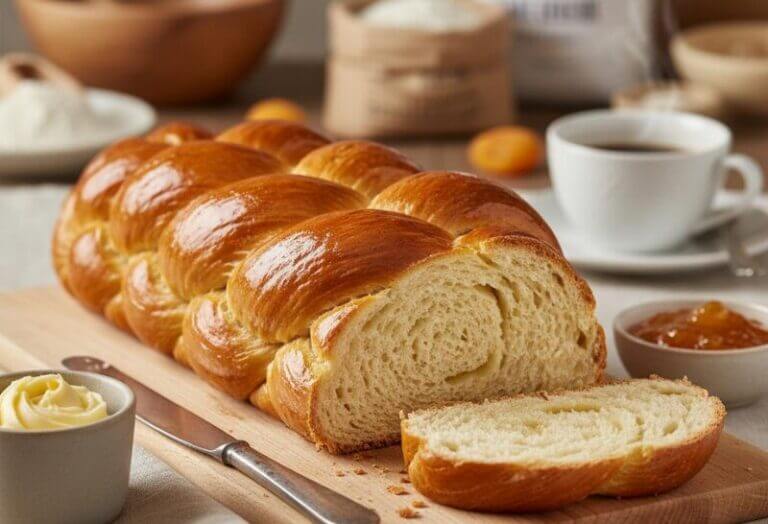 Tresse au beurre suisse - Une délicieuse tresse dorée, moelleuse et typique des brunchs suisses, réalisée avec des ingrédients simples.
