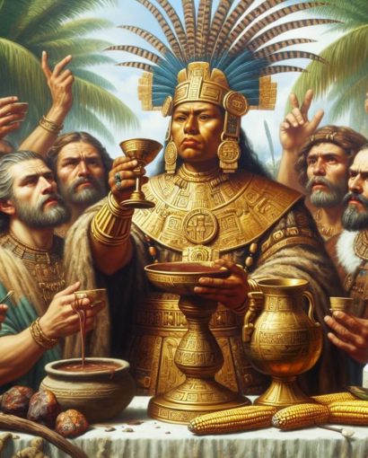 Quand les conquistadors débarquèrent au Mexique, ils tombèrent nez à nez avec l'empereur Moctezuma sirotant son xocolatl vanillé dans des coupes en or.
