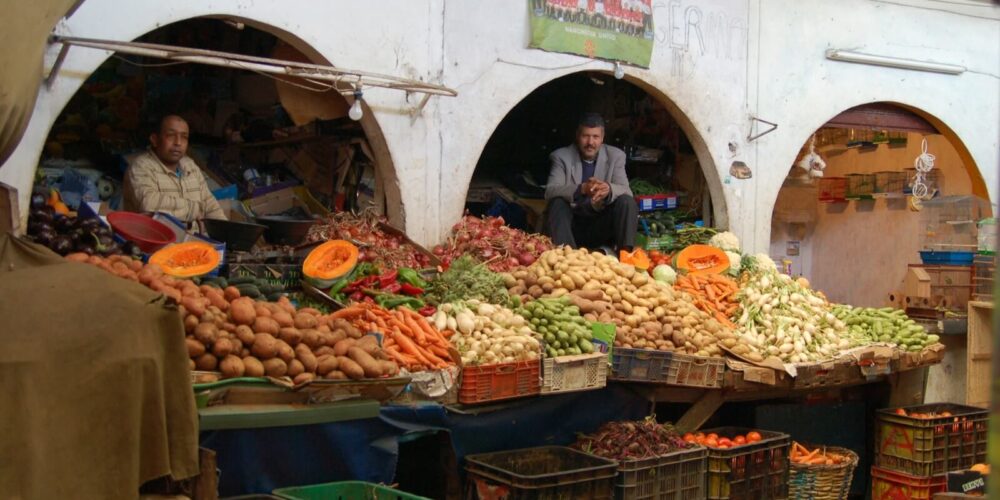 fruit stand on market during daytime